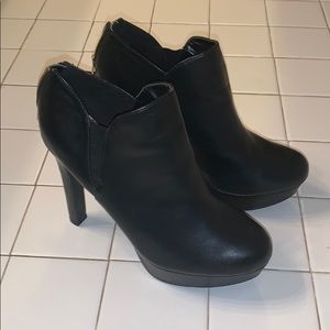 Black bootie heels